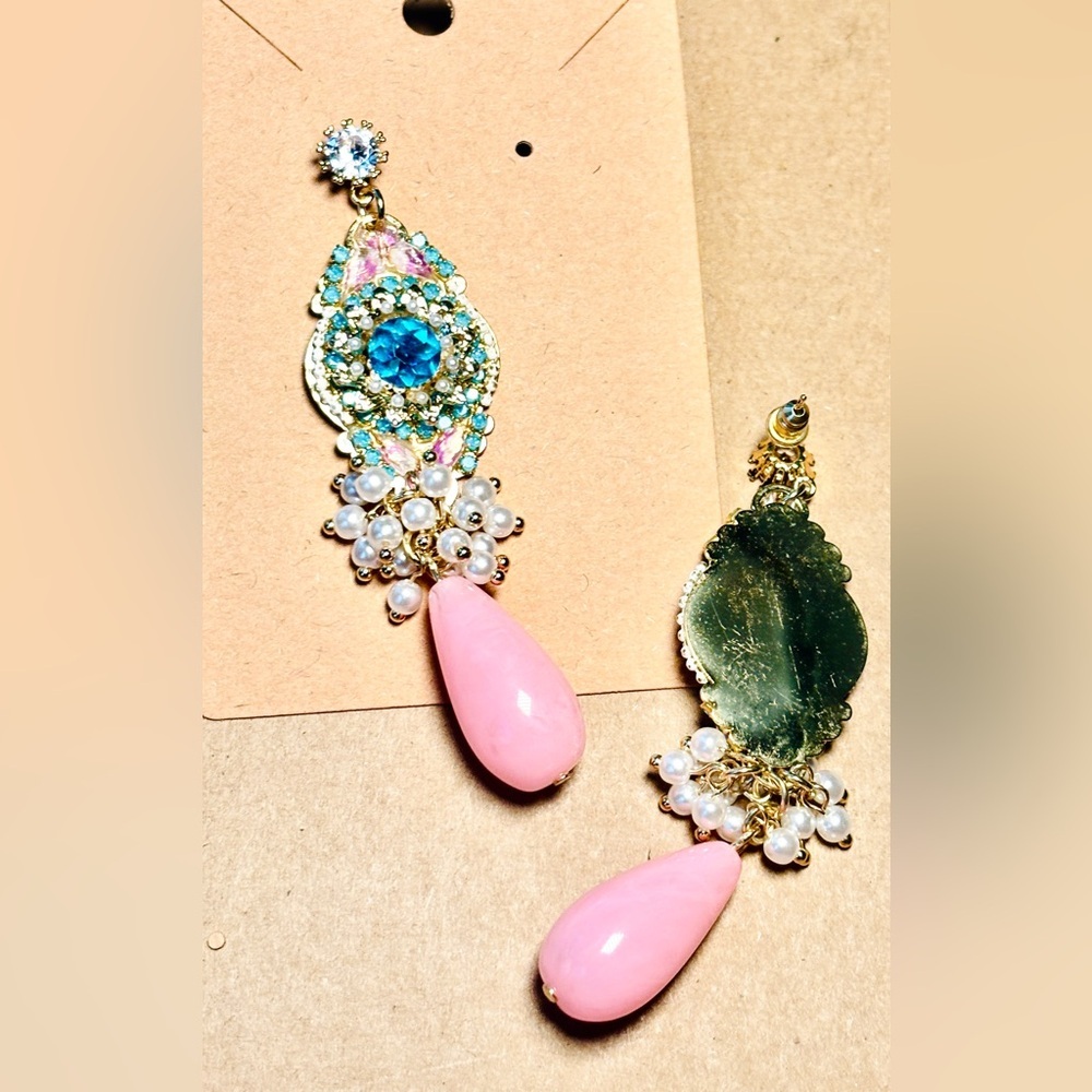 Elegant Butterfly Floral Tassel Statement Earrings – Soft Girl Luxury Style - Picture 4 of 7